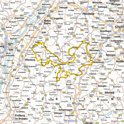 Tour2 Übersichtskarte Schwarzwald
