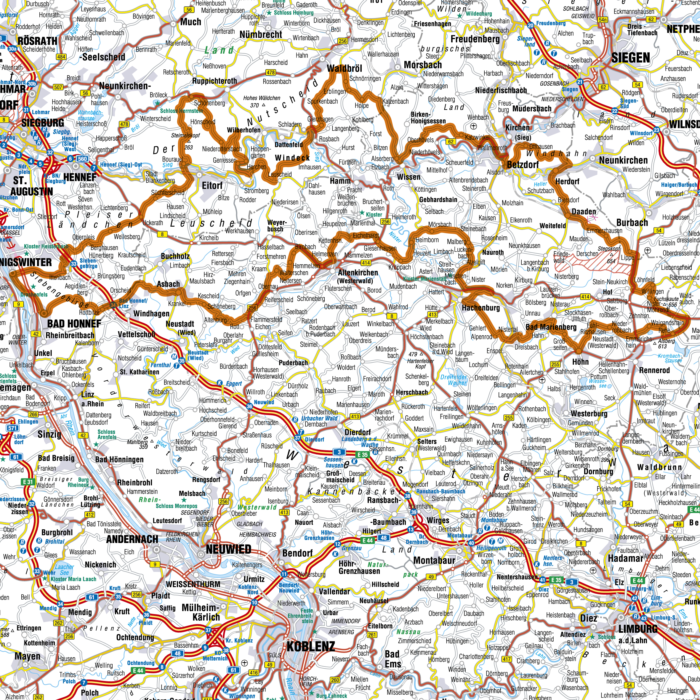 Karte Eifel Hunsrück Mosel Tour03