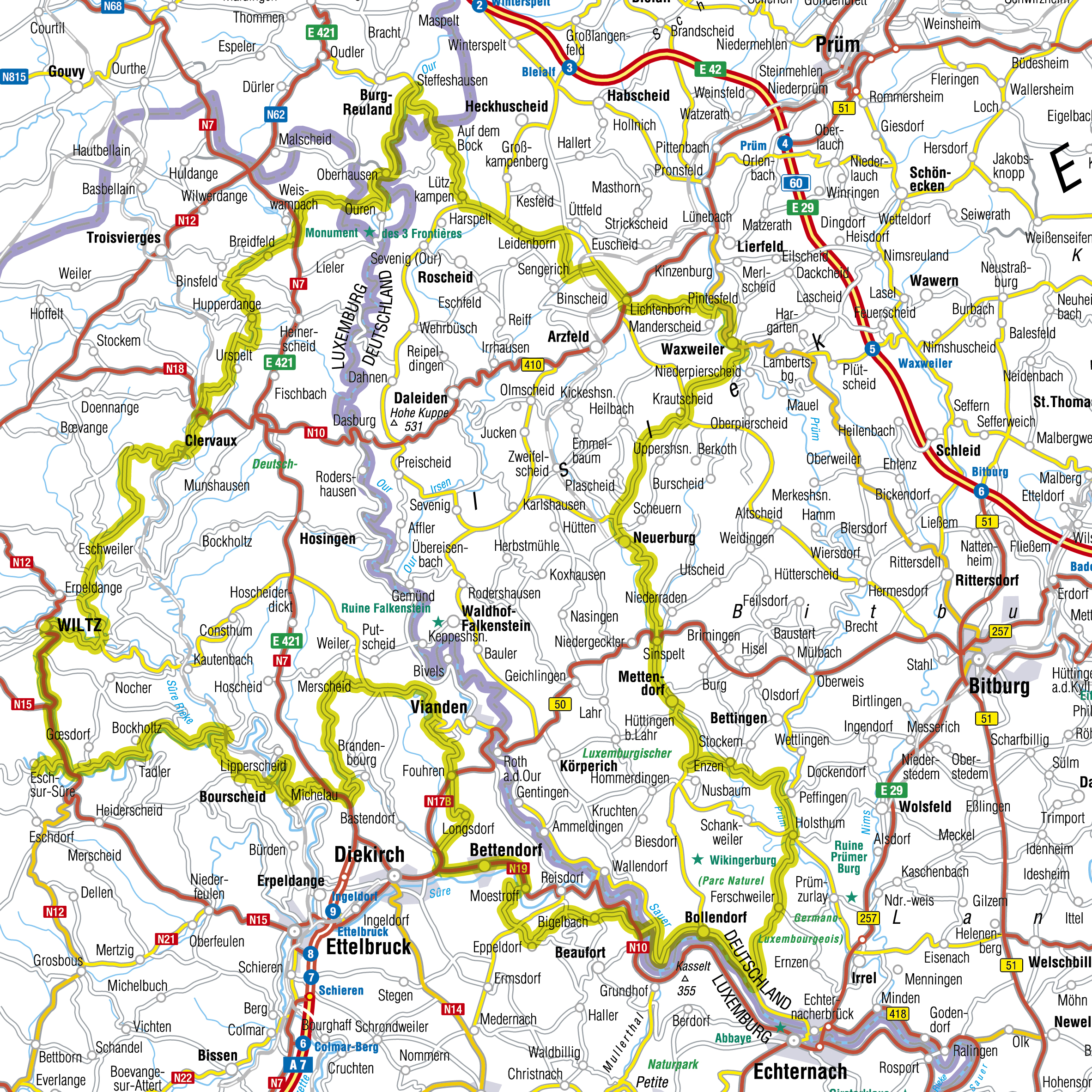 Karte Eifel Hunsrück Mosel Tour06