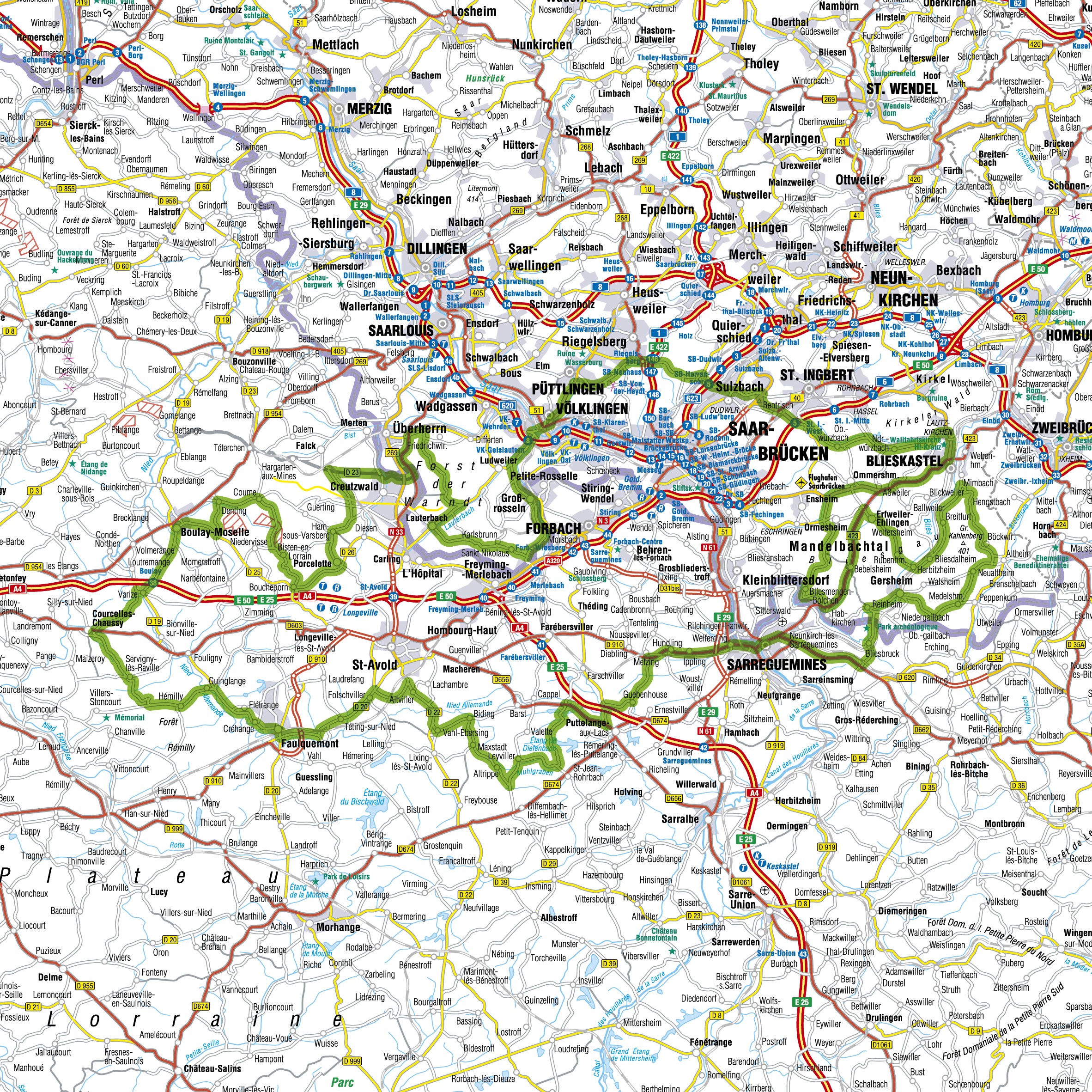 Karte Eifel Hunsrück Mosel Tour16