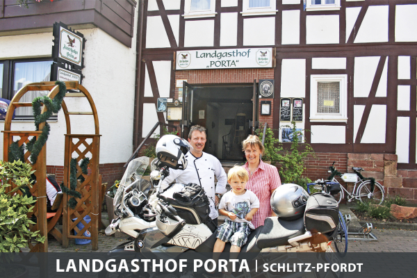Motorradhotel-Spessart-Vogelsberg-Rhön-Landgasthof Porta-Schlitz