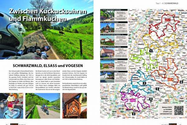 „Zwischen Kuckucksuhren und Flammkuchen“ Motorradtouren Schwarzwald