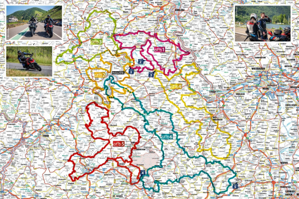 Motorrad-Tourenkarte Mosel-Hunsrück-Eifel © motorradstrassen